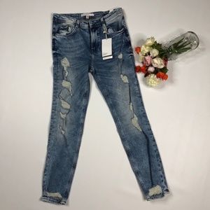 Zara Trafaluc Distressed Slouchy Skinny Jeans